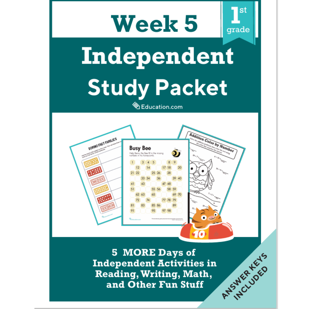 8 week Independant study packet grade 1